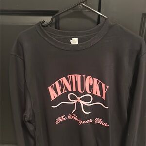 Kentucky Black Sweatshirt with Pink Lettering